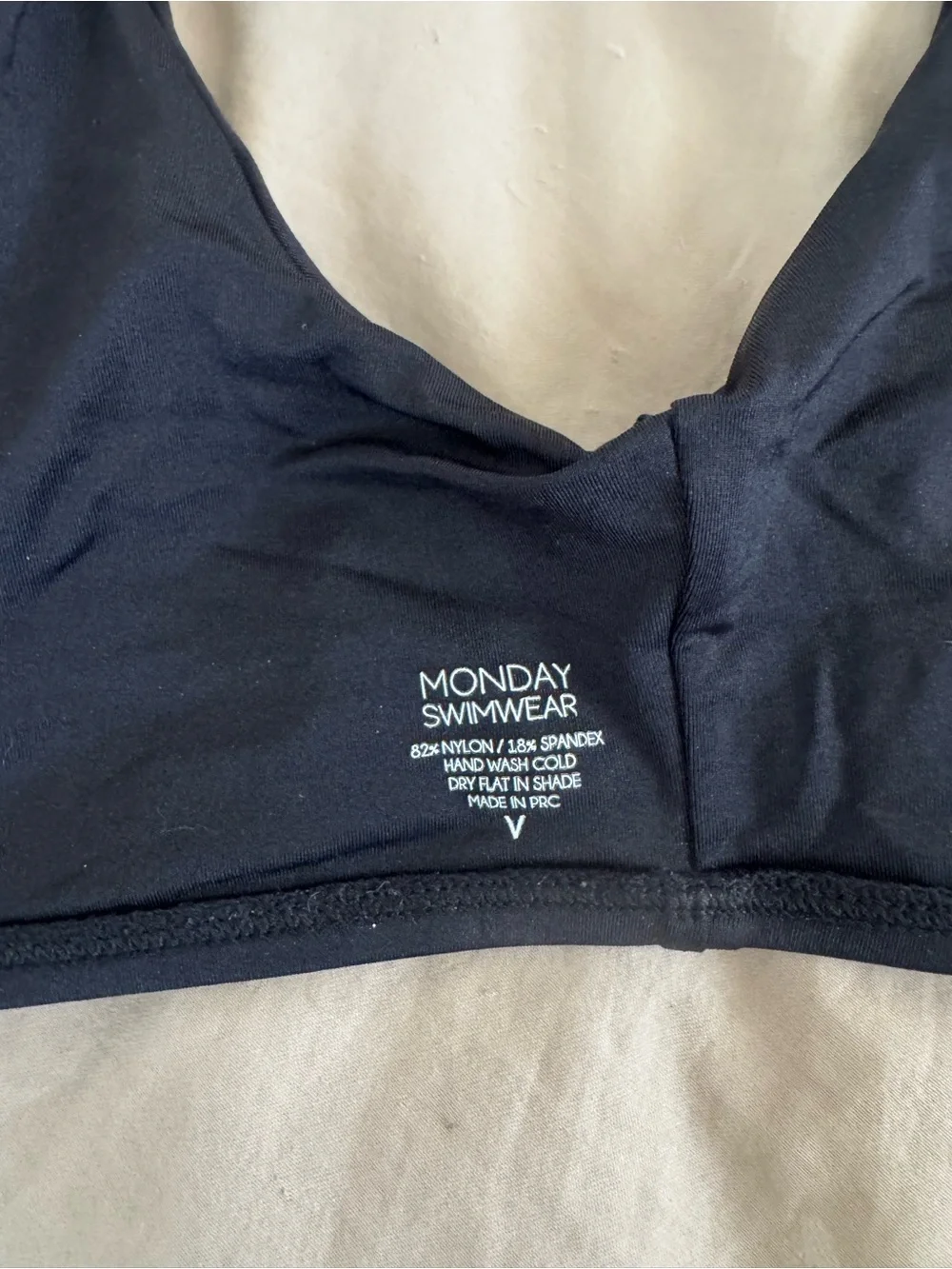 Monday Swimwear Black Wireless Scoop Bralette